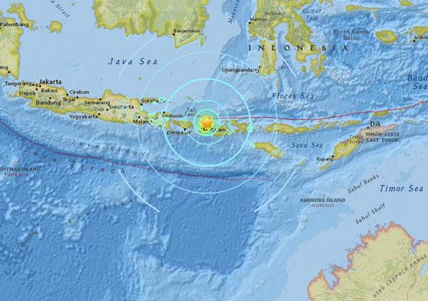 Lombok earthquake on Wetpixel